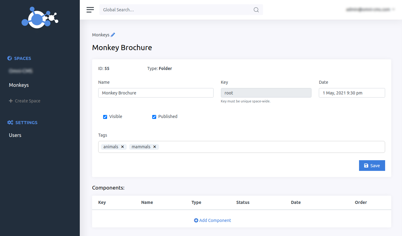 Chautec CMS admin panel