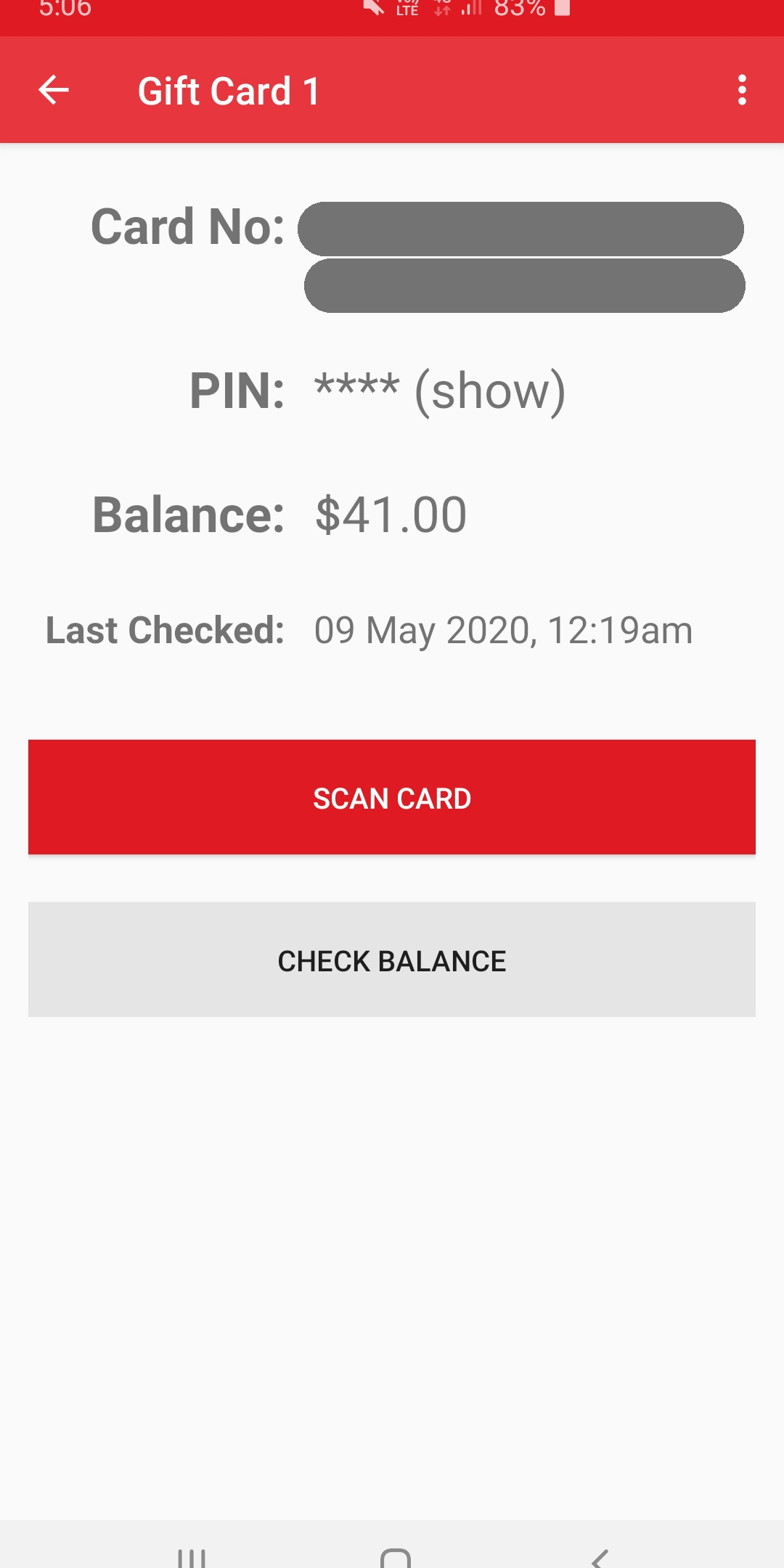 Coles Gift Card Balance